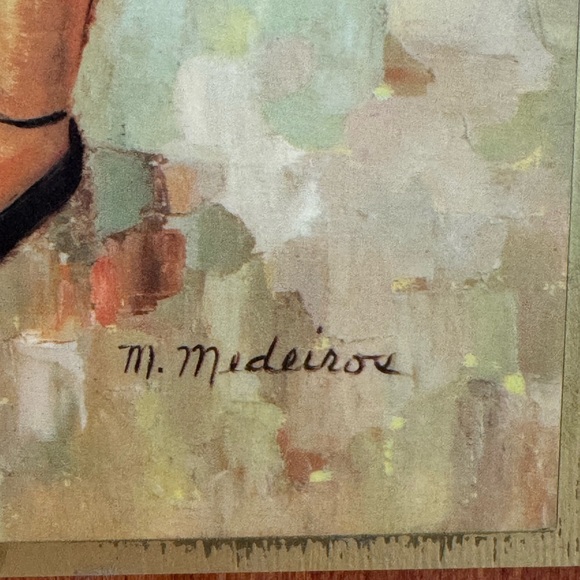 Mid Century Medeiros Girl with Cat and Boy with Dog Big Eye Wall Art - Picture 9 of 13